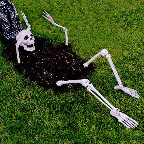 61jYGfkmBuL._AC_.jpg PREXTEX Gruselige Friedhofsdeko für Halloween, aus der Erde steigendes Skelett für Ihre Halloween-Deko – Bild 1