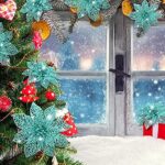 36 Stück Weihnachtliche Glitzer Weihnachtsstern Blumen Hochzeit Glitzer Blumen Weihnachtsstern Blüten Deko Weihnachtsbaum Neujahr Ornamente – Bild 6