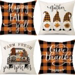 Herbst Orange Schwarz Karo Herbst