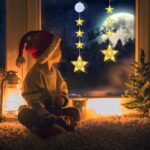 Qedertek Weihnachtsbeleuchtung – 2er Set Sternen-Lichtervorhang für Fenster, Batteriebetrieben mit Timer & 2 Modi