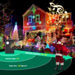 NEXIN 25M Weihnachts-Lichterkette Bunt, 200 LED mit Musik & 8 Modi, Wasserdicht für Garten & Party