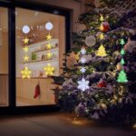 Qedertek Weihnachtsbeleuchtung – 2er Set Sternen-Lichtervorhang für Fenster, Batteriebetrieben mit Timer & 2 Modi