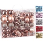 BRUBAKER 77-teiliges Set Weihnachtskugeln Christbaumschmuck - Kunststoff