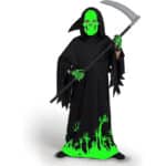Spooktacular Creations Sensenmann Grim Reaper Kinderkostüm, Deluxe Glow in The Dark Phantom Kinder Kostüm – Bild 4