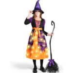 Spooktacular Creations Hexenkostüm für Mädchen, Light-up Hexen Halloween Kostüm Kleid UP – Bild 3