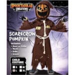 Spooktacular Creations Gruseliges Vogelscheuche Kürbis Bobble Kopf Kostüm mit Kürbis Halloween Maske für Kinder Rollenspiele – Bild 3