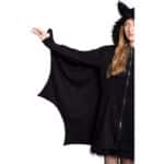 Spooktacular Creations Damen Schwarz Fledermaus Reissverschluss Hoodie Halloween Kostüm für Erwachsene – Bild 6