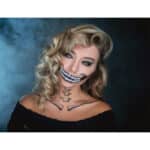 Tattoocrew 2 x Halloween Tattoos Totenkopf Skull zum Aufkleben für das Gesicht – Bild 2