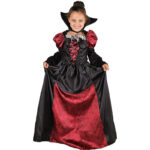 Magicoo Lady Vampirin Vampir Kostüm Kinder Mädchen mit Kragen Halloween