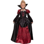 Magicoo Lady Vampirin Vampir Kostüm Kinder Mädchen mit Kragen Halloween – Bild 2