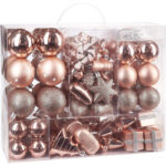 BRUBAKER 77-teiliges Set Weihnachtskugeln Christbaumschmuck - Kunststoff – Bild 2