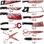 Halloween Deko Horror Dekoration Set Accessoires Party Girlande Gruselig Zubehör Outdoor Aussen Garten Waffen Banner Türdeko Fenster Artikel Aussen Sachen Wanddeko Haus Wohnung Hängedeko Decoration – Bild 5