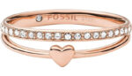 Fossil Ring Für Frauen Vintage Glitz, Länge 21,5 X 20 X 6 Rose Gold Edelstahl Ring