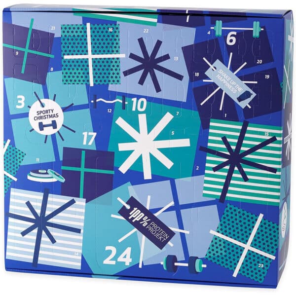 Protein Projekt Fitness Adventskalender 2023 | Weihnachtskalender für Frauen & Männer | Geschenke-Idee mit Eiweiss Pulver, Riegel & Snacks