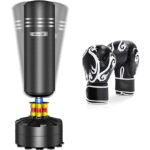 Dripex Boxsack Erwachsene Freistehender Standboxsack MMA Boxpartner Boxing Trainer Heavy Duty Boxsack mit Saugfuss