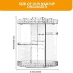 Make Up Organizer 360 Grad drehbar Kosmetik Organizers, 7 Verstellbare Ebenen Grosse Kapazität Makeup Organizers transparent und Aufbewahrung – Bild 2