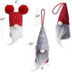 D-FantiX Wichtel-Weihnachtsschmuck-Set, 6 Stück, handgefertigte schwedische Tomte-Zwerge, dekorative Ornamente, Plüsch-Weihnachtsschmuck, Baum, hängend, skandinavische Weihnachtselfe, Tischdekoration – Bild 7