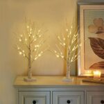 EAMBRITE Lichterbaum Lichterzweige für Innen 24 Warmweiss LEDs Bäumchen Birken Dekozweige Batteriebetrieb Weihnachtsdeko für Zuhause Party Geburtstag Hochzeit Innendekoration (60cm/2ft) – Bild 7
