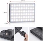 Newmowa 60 LED Videolicht, 3200-5600K 3 Lichtmodi und Helligkeit 10-stufiges dimmbares CRI95 + High Power Panel-Licht, eingebauten Akkus für Phone, iPhone, Android, iPad, Laptop – Bild 4