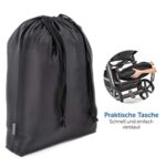 Zamboo Winter-Fusssack für Kinderwagen, Sportwagen & Buggy mit Anti-Rutschschutz, weicher Deluxe-Thermo-Fleece, Mumien-Kapuze, Reflektorstreifen & Tasche – Bild 6