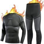 NOOYME Thermounterwäsche Herren Atmungsaktiv Thermoaktiv Funktionswäsche Herren Funktionsunterwäsche Herren Set Flexibel Skiunterwäsche Herren Warme Unterwäsche für zu Hause Winter