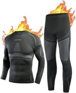 NOOYME Thermounterwäsche Herren Atmungsaktiv Thermoaktiv Funktionswäsche Herren Funktionsunterwäsche Herren Set Flexibel Skiunterwäsche Herren Warme Unterwäsche für zu Hause Winter