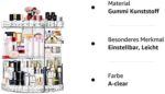 Make Up Organizer 360 Grad drehbar Kosmetik Organizers, 7 Verstellbare Ebenen Grosse Kapazität Makeup Organizers transparent und Aufbewahrung – Bild 7