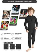 NOOYME Funktionsunterwäsche Kinder Skiunterwäsche Kinder Thermounterwäsche Kinder Atmungsaktiv & Hautfreundlich Sportunterwäsche Kinder Fussball, ExtraWarm – Bild 6