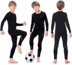 Thermounterwäsche Kinder, Funktionsunterwäsche Junge Skiunterwäsche Mädchen Winter atmungsaktiv Thermowäsche Set Warm Weich Funktionswäsche Thermo Unterwäsche Thermounterhemd für Kinder – Bild 2