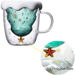 Binoster Süsse tassen Weihnachten Becher Kaffee Teegläser Trinkgläser Kaffeeglas Doppelwandige Isolierglas Espressotasse, 300 milliliters – Bild 7