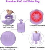 Wärmflaschengürtel, Yungden Wärmflasche mit Taillenbezug 120CM Verlängerte, Niedlich Abnehmbar Wärmeflasche zum Umbinden, Hot Water Bottle für Bauch, Hände, Schulter, Rücken und Beine – Bild 6