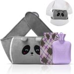 Wärmflaschengürtel, Yungden Wärmflasche mit Taillenbezug 120CM Verlängerte, Niedlich Abnehmbar Wärmeflasche zum Umbinden, Hot Water Bottle für Bauch, Hände, Schulter, Rücken und Beine