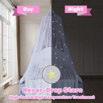South To East Betthimmel mit fluoreszierenden Sternen, leuchtet im Dunkeln, Moskitonetz für Baby, Kinder, Jungen, Mädchen, Tochter. Galaxy Betthimmel für Babybett, Kinderbett – Bild 7