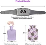 Wärmflaschengürtel, Yungden Wärmflasche mit Taillenbezug 120CM Verlängerte, Niedlich Abnehmbar Wärmeflasche zum Umbinden, Hot Water Bottle für Bauch, Hände, Schulter, Rücken und Beine – Bild 2