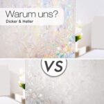 rabbitgoo Fensterfolie Blickdicht Selbsthaftende, Sichtschutzfolie Fenster Bunt, 3D Regenbogen Folie Fenster 44.5x200cm Statisch Haftend ohne Klebstoff Anti UV Sonnenschutz für Büro Wohnzimmer – Bild 6