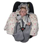 ByBoom Baby Einschlagdecke für die Übergangszeit und Sommer, OEKO-TEX, für Babyschale, Autokindersitz, z.B. Maxi-Cosi, Römer, für Kinderwagen, Buggy, Babytrage, z.B. Manduca, Babybett – Bild 3