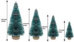 DECARETA 35 Stück Künstlicher Weihnachtsbaum, Mini Grün Tannenbaum, 4.5/6.5/8.5/12.5cm Naturgetreuer Christbaum für Tischdeko, DIY, Schaufenster – Bild 4