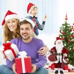 Uten Weihnachtsmann Santa Claus Figuren animierte Weihnachtsstern stehend Santa Figur mit Geschenk und Weihnachtsbaum für Tischplatte Figur Ornamente Weihnachtsfeier – Bild 6
