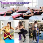 Terra Band 4er-Set, Fitnessbänder mit 4 Widerstandsstufen, Gymnastikband Terraband mit Tragetasche &Übungsanleitung Geliefert Ideal für Yoga, Pilates, Krafttraining, Physiotherapie – Bild 5