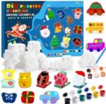 Adventskalender 2023 für Kinder Malset,Malset 24 Stück Bastelset Weihnachten,24 Tage lang jeden Tag eine andere Form malen,Kreative DIY-Malerei-Geschenke für Jungen und Mädchen zu Weihnachten