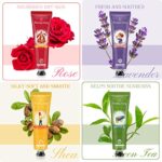 Handcreme Weihnachtsgeschenke Set, Mini Handcreme, Lippenbalsam Geschenkset für Frauen Eleanore's Diary 8 PCS Fragrance Hand Creme Set mit 4 Lip Balm, Weihnachtsgeschenke Unisex, Adventskalender 2023 – Bild 4