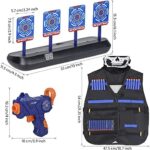 Zielscheibe für Nerf Pistole,Ziel mit Taktische Weste,1 Kinder Gewehr und 20 Darts Nerf Zubehör Set,Geschenke Spielzeug für 6 7 8 9 10 Jahre Kinder Junge Geburtstagsgeschenke – Bild 5