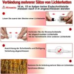 UISEBRT LED Lichterkette Lichtervorhang 10-15m für Aussen Innen - 400-600 LEDs Warmweis Lichterkettenvorhang mit 8 Modi, IP44 Wasserfest für Weihnachten Halloween Party Garten – Bild 6