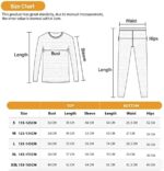 Thermounterwäsche Kinder, Funktionsunterwäsche Junge Skiunterwäsche Mädchen Winter atmungsaktiv Thermowäsche Set Warm Weich Funktionswäsche Thermo Unterwäsche Thermounterhemd für Kinder – Bild 5
