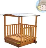 GASPO Spielhaus aus Holz, L 105 cm x B 130 cm x H 145 cm , Kinderspielhaus für den Garten und Drinnen, hergestellt in Österreich – Bild 2