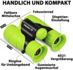 Promora Fernglas für Kinder - Optimales Geschenk zu Weihnachten für kleine Jungen und Mädchen - Starke Vergrösserung 8X21 – Grosses Set inkl. Lupe &Kompass – Spielzeug für 4 5 6 7 8 Jahre – Bild 5