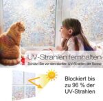 rabbitgoo Fensterfolie Blickdicht Selbsthaftende, Sichtschutzfolie Fenster Bunt, 3D Regenbogen Folie Fenster 44.5x200cm Statisch Haftend ohne Klebstoff Anti UV Sonnenschutz für Büro Wohnzimmer – Bild 4