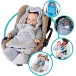 ByBoom Baby Einschlagdecke für die Übergangszeit und Sommer, OEKO-TEX, für Babyschale, Autokindersitz, z.B. Maxi-Cosi, Römer, für Kinderwagen, Buggy, Babytrage, z.B. Manduca, Babybett – Bild 4