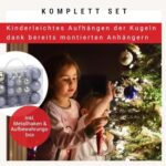 WOMA Christbaumkugeln Set Grau &18 weiteren Farben - 50er &100er Weihnachtskugeln Set - Weihnachtskugeln Kunststoff - Weihnachtsbaum Deko & Christbaumschmuck – Bild 3
