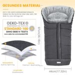 Orzbow Kinderwagen Fusssack Winter – Waschbarer Baby-Fusssack mit Reissverschluss, Universal für Buggy & Kinderwagen – Bild 5